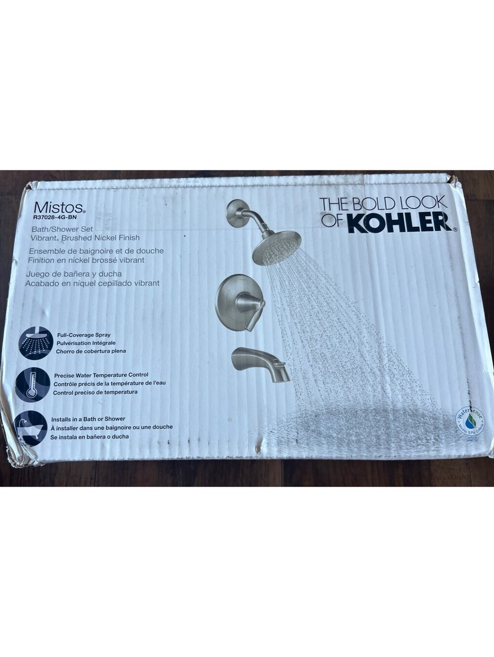Kohler Mistos Brushed Nickel Tub & Shower Set R37028-4-BN New Sealed Box